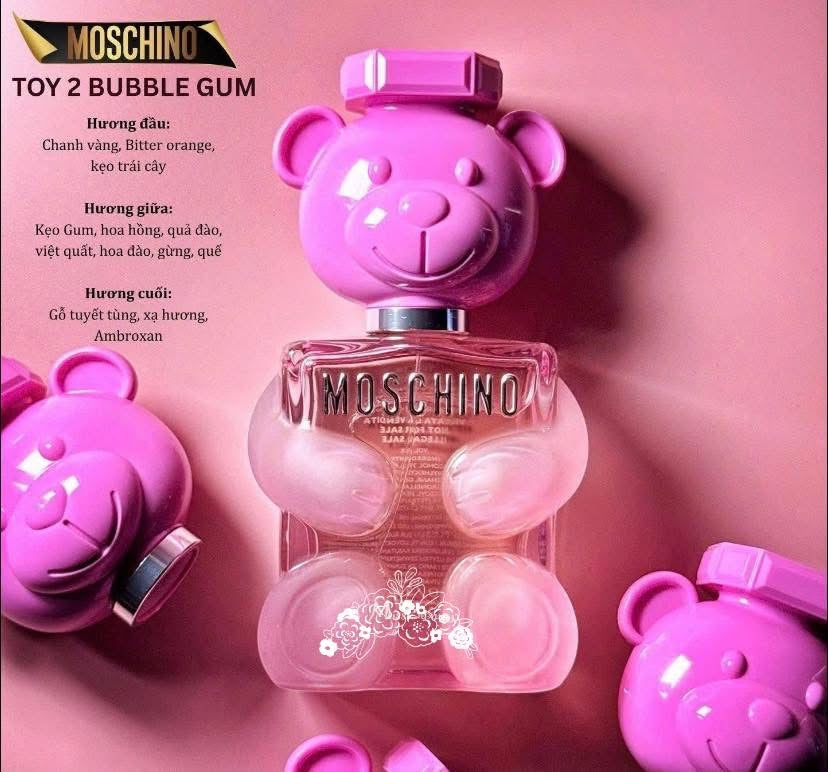 Nước hoa MOSCHINO gấu hồng – Toy 2 Bubble Gum (Tester) 100ml