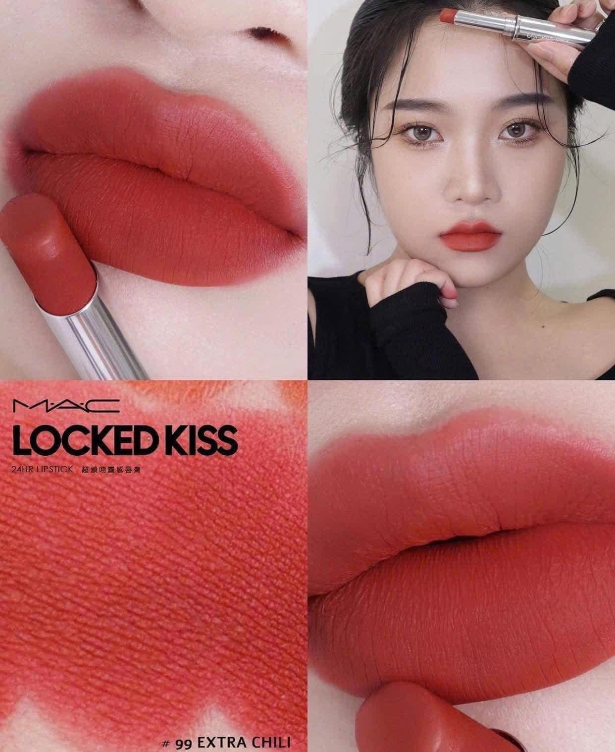 Son kem MAC Locked Kiss Ink - Màu 99 Extra Chili