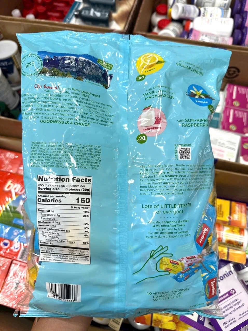 Bánh xốp nhân kem LOACKER MINIS 800g