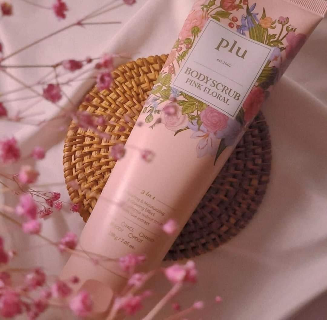 Tẩy tế bào chết toàn thân dòng trị liệu cao cấp PLU Pink Floral 200g