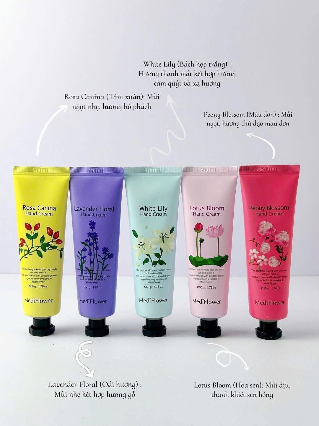 Set kem tay MEDIFLOWER Hàn Quốc