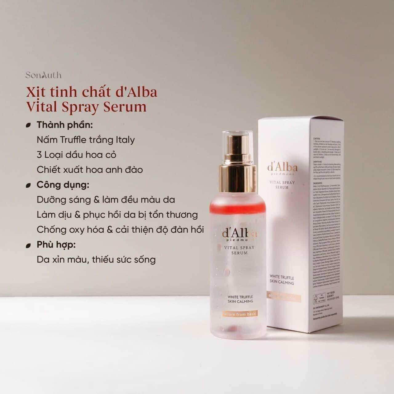 Xịt khoáng serum D’ALBA Hàn Quốc