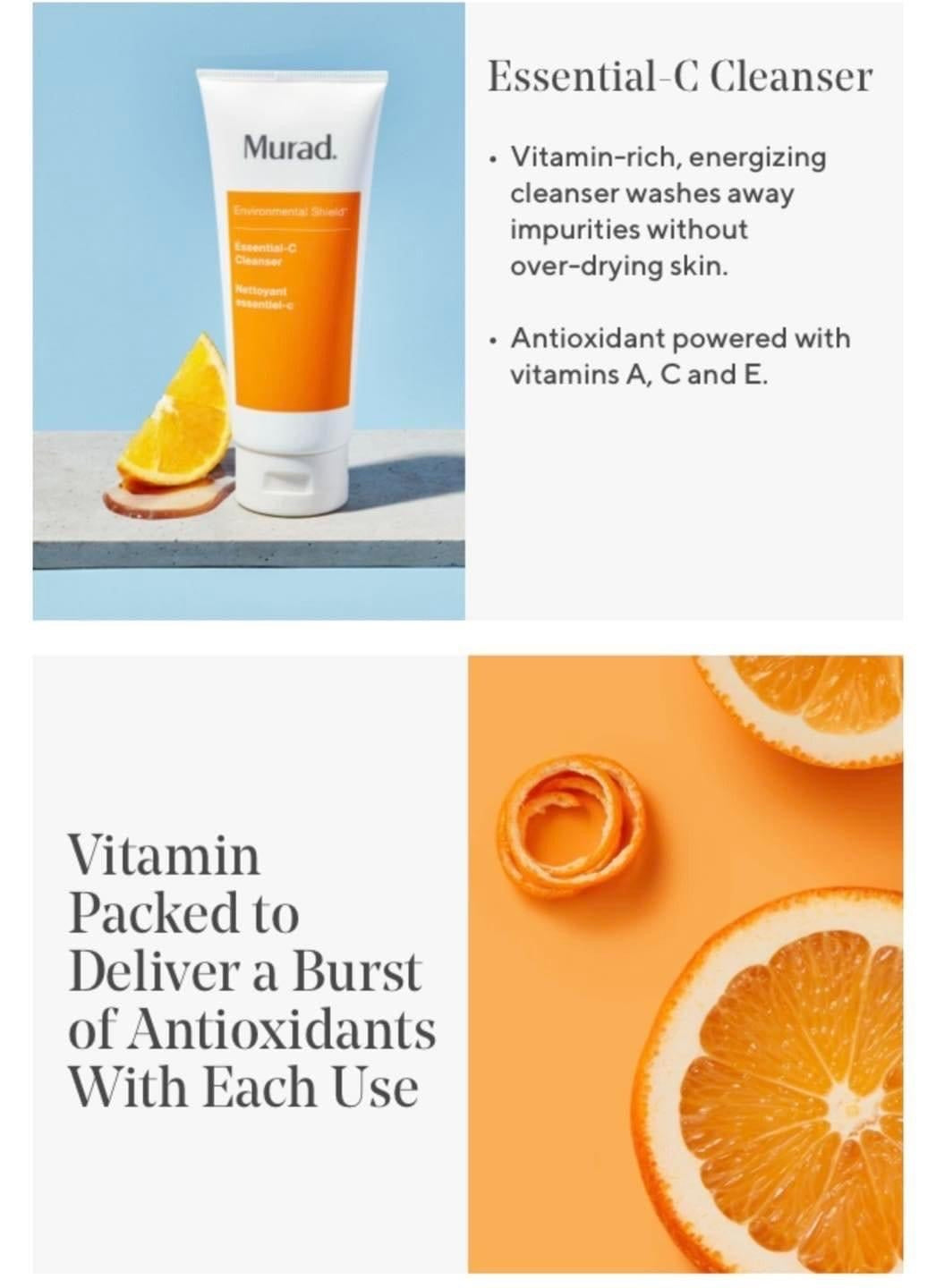 Sữa rửa mặt sáng khỏe và phục hồi độ ẩm MURAD ESSENTIAL-C CLEANSER
