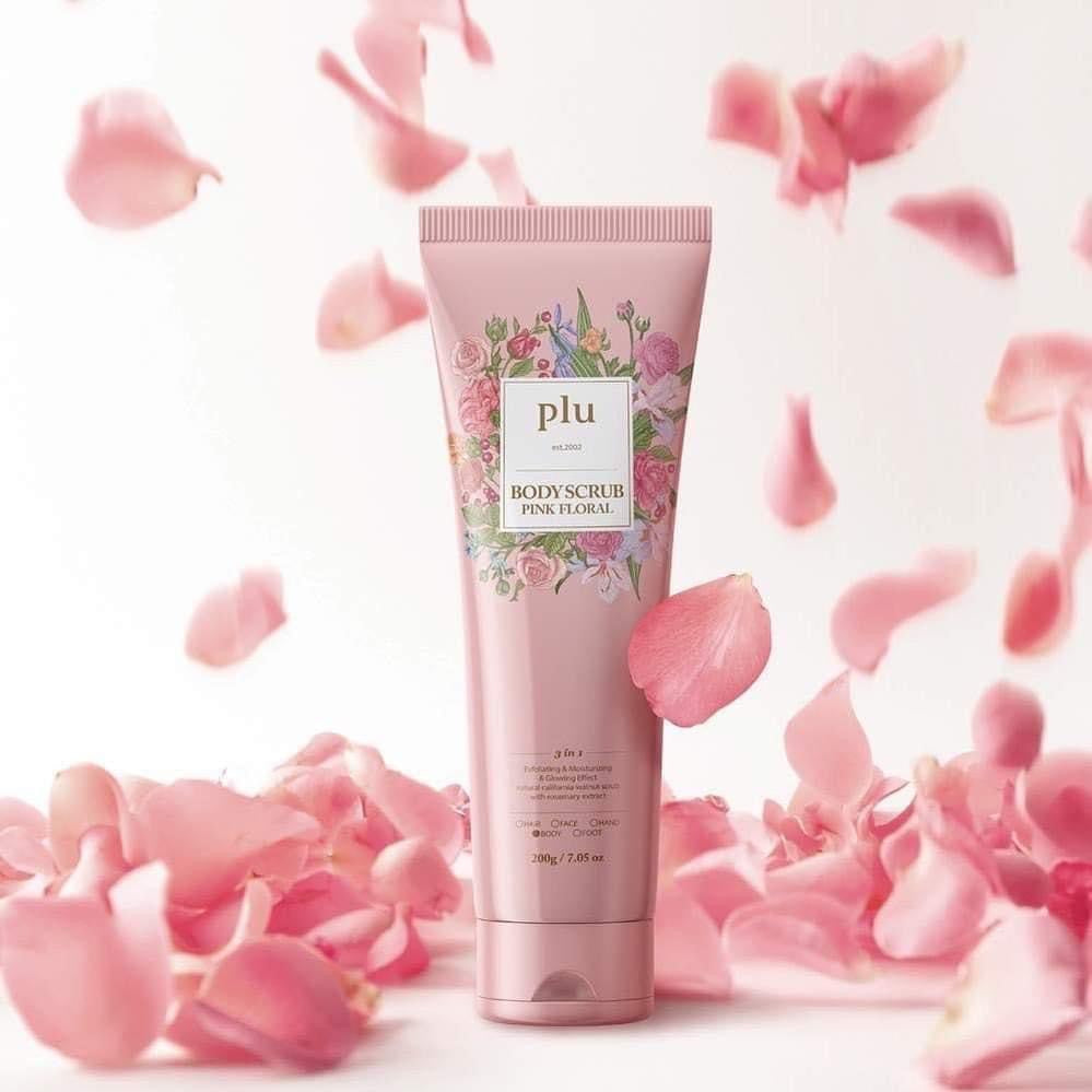 Tẩy tế bào chết toàn thân dòng trị liệu cao cấp PLU Pink Floral 200g