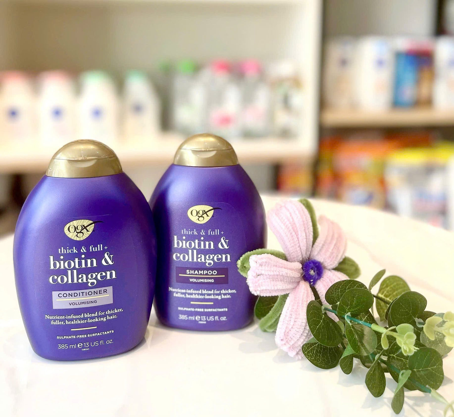 Dầu gội và xả OGX Biotin & Collagen (385ml x 2)