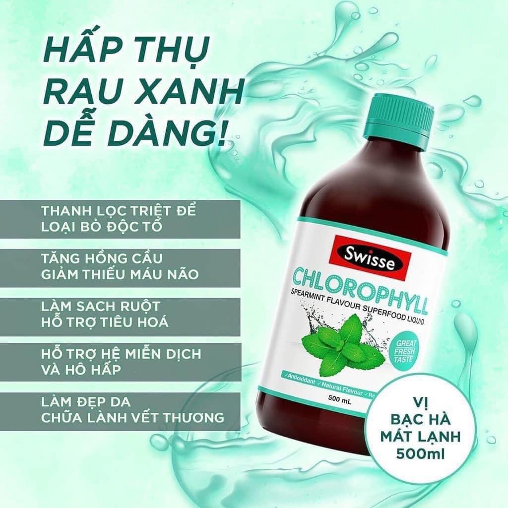 Diệp lục CHLOROPHYL của Swisse Úc 500ml