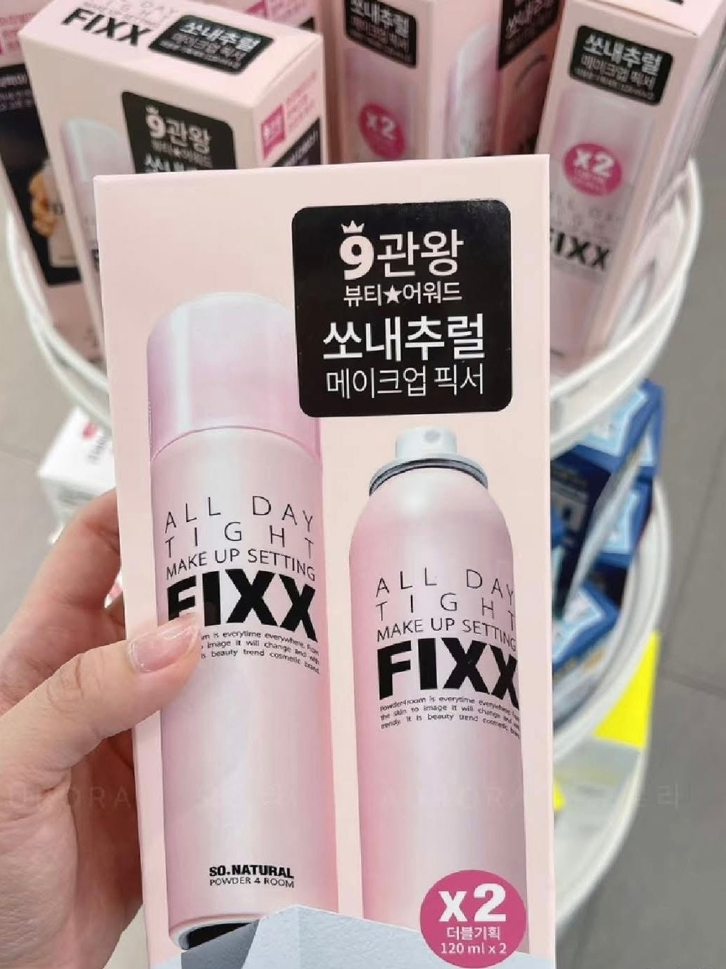 Xịt khoá nền SO NATURAL All Day Tight Make Up Setting Fixx 120ml