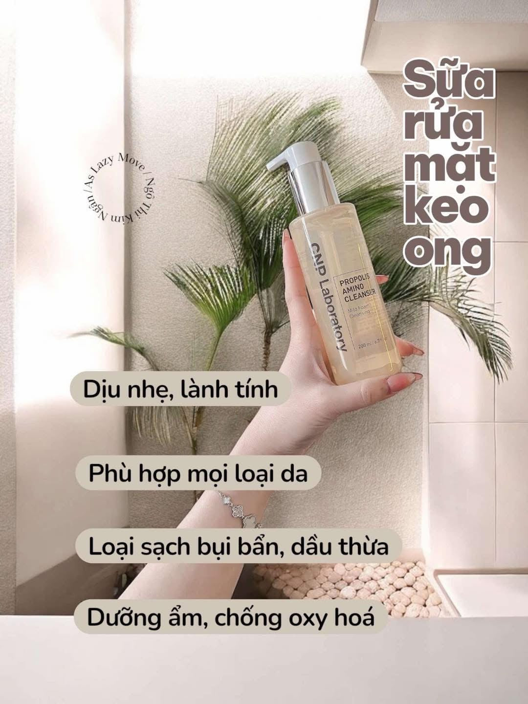 Sữa rửa mặt keo ong CNP Propolis Amino Cleanser 200ml
