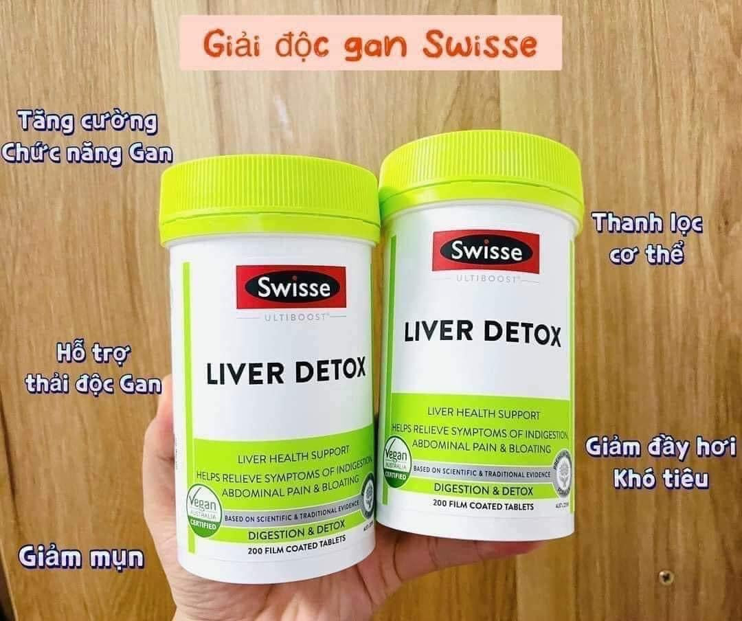 Viên uống thải độc gan SWISSE Liver Detox Úc