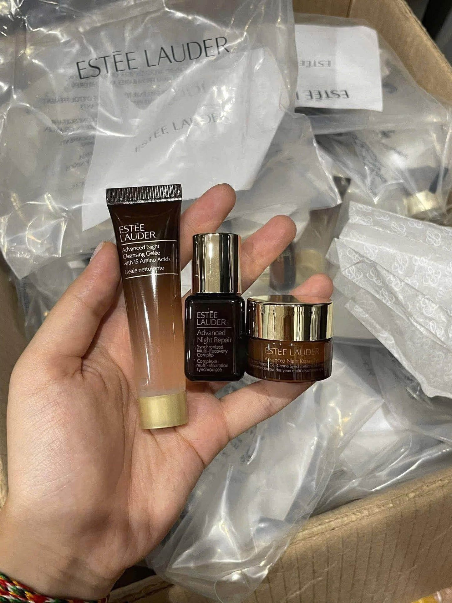 Set Gift ESTEE LAUDER 3 món sữa rửa mặt, serum và kem mắt mini