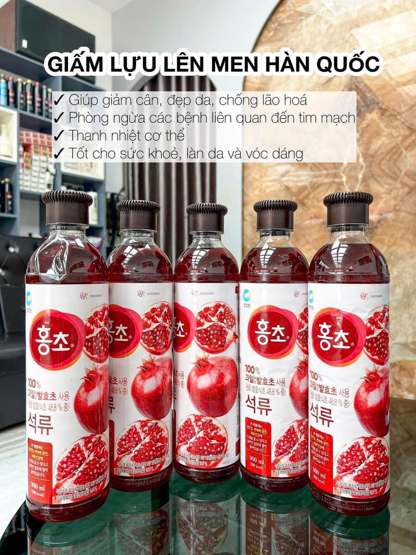 Giấm lựu O'FOOD Hàn Quốc 900ml