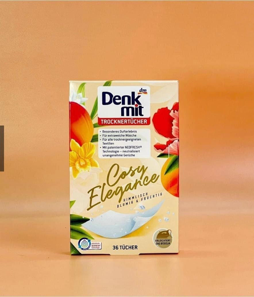 Giấy thơm quần áo DENKMIT Trocknertucher (hộp 36 tờ)
