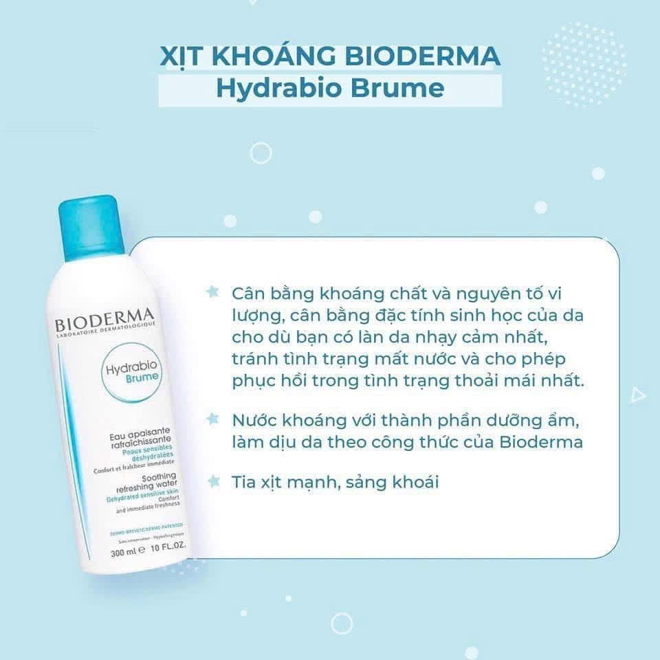 Xịt khoáng BIODERMA Hydrabio Brume 300ml