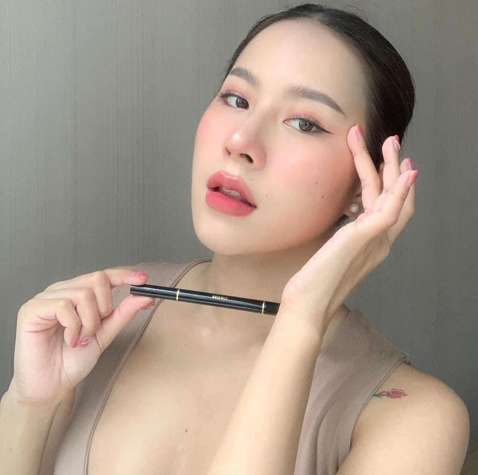 Bút kẻ mắt 2 đầu BROWIT BY NONGCHAT High Tenique Duo (màu đen)