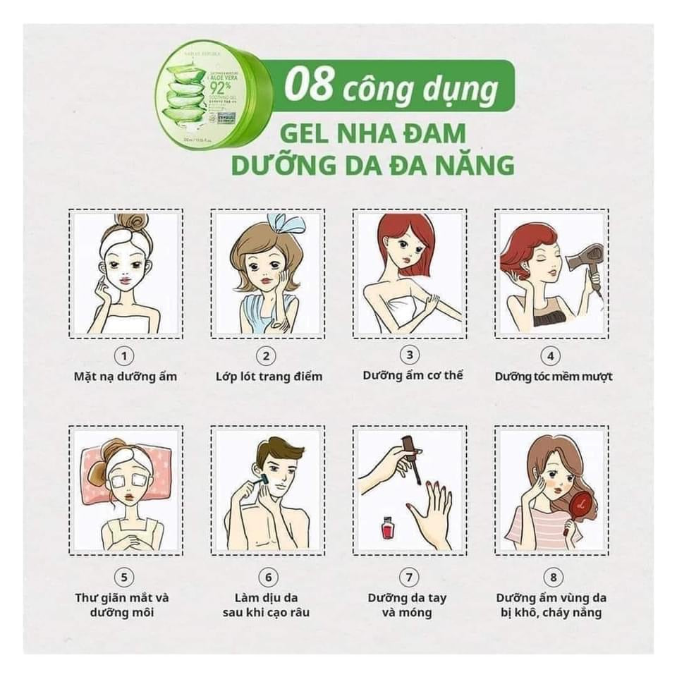 Gel dưỡng nha đam NATURE REPUBLIC Soothing Moisture Aloe Vera 92% (300ml)