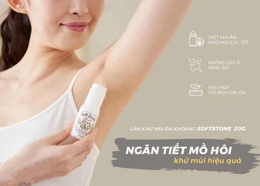 Lăn nách đá khoáng SOFT STONE Nhật
