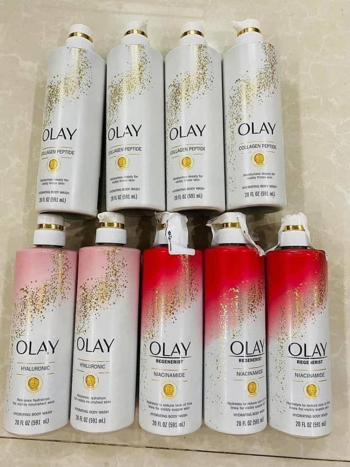 Sữa tắm dưỡng ẩm 24H ngăn ngừa lão hoá, trắng da OLAY Mỹ 591ml