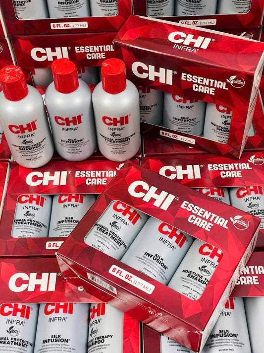 Set 3 món gội - xả - dưỡng CHI Essential Care phục hồi tóc hư tổn (177ml x 3)