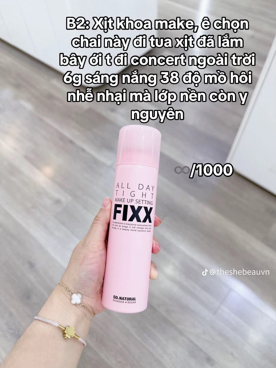 Xịt khoá nền SO NATURAL All Day Tight Make Up Setting Fixx 120ml