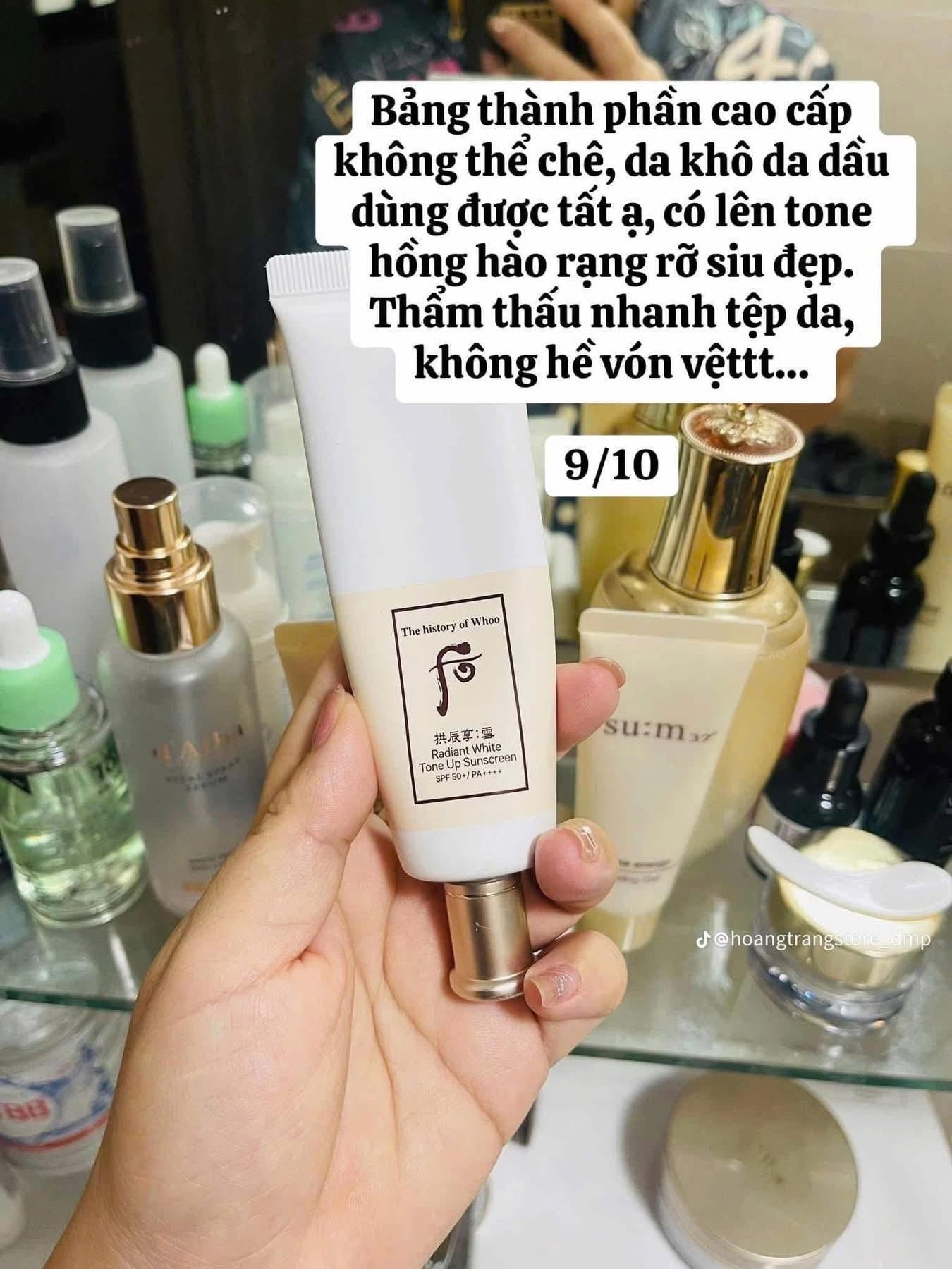 Kem chống nắng Đông y THE HISTORY OF WHOO Radiant White 50ml