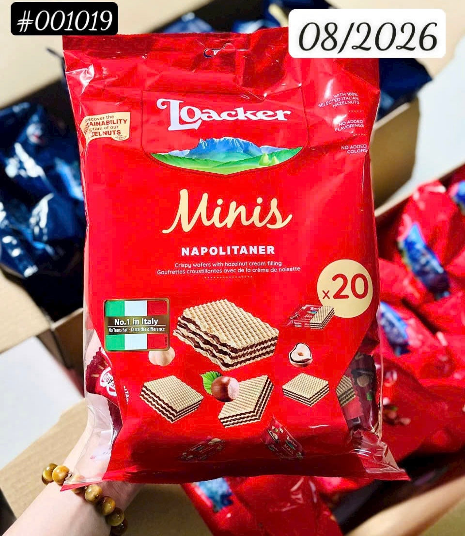 Bánh xốp nhân kem LOACKER MINIS 200g