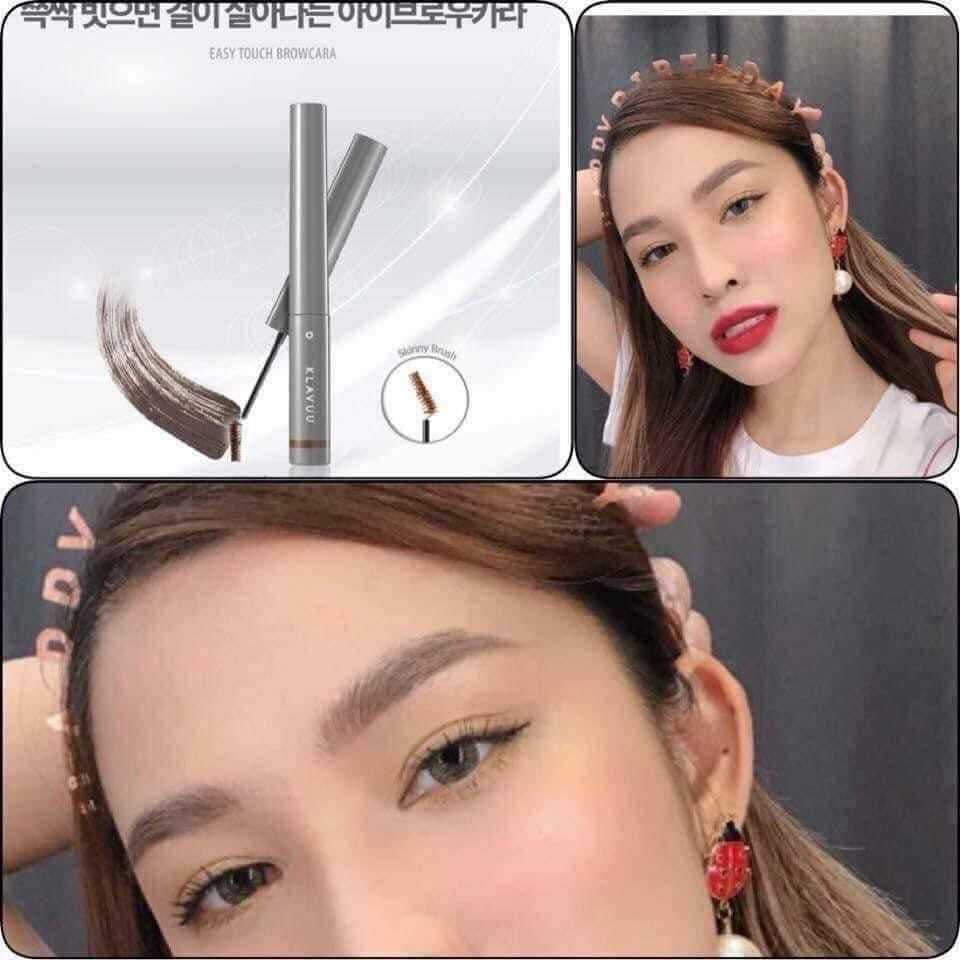 Mascara chải mày KLAVUU màu nâu tối