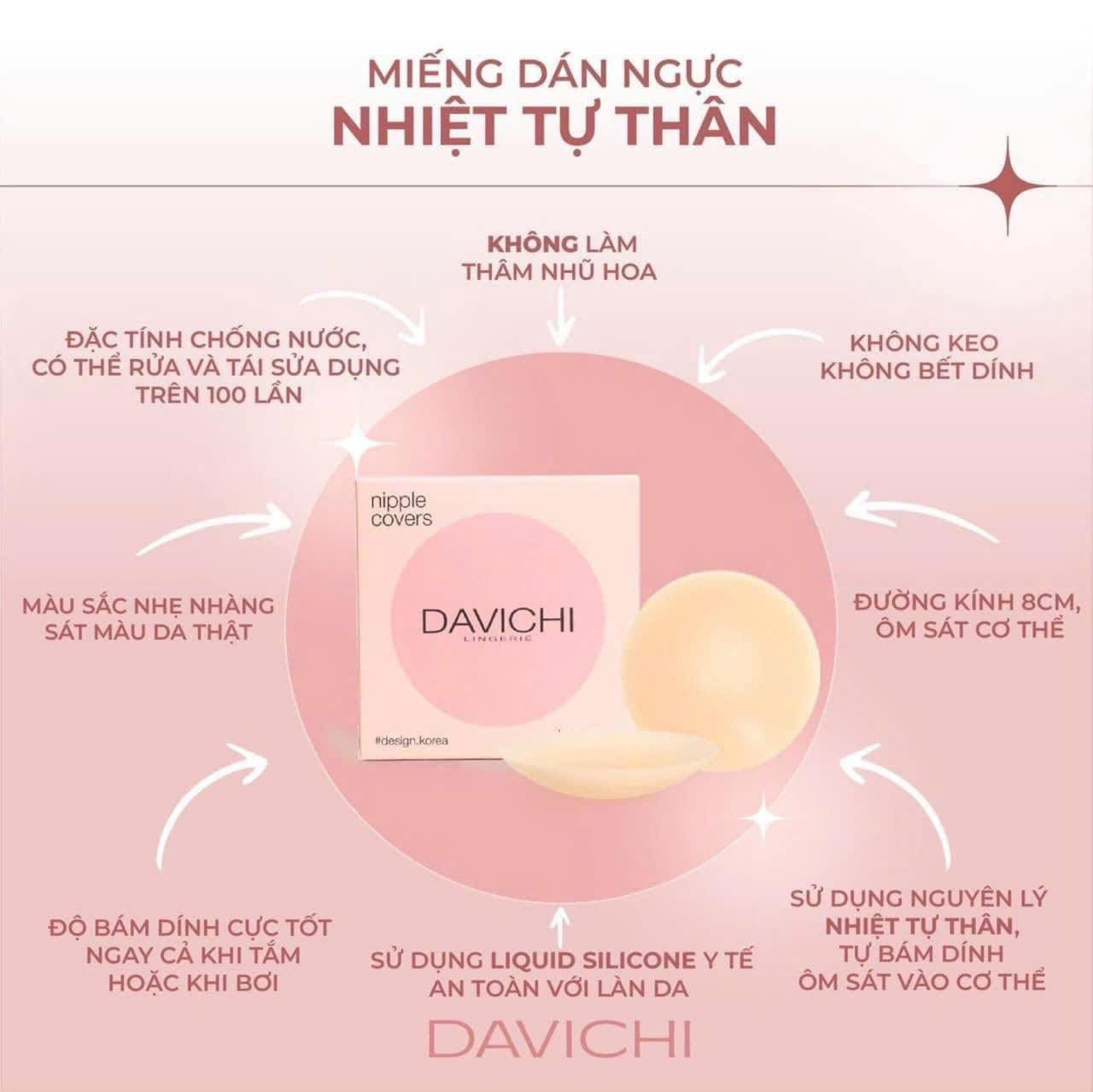 Miếng dán nhiệt tự thân DAVICHI (hộp 2 cặp)