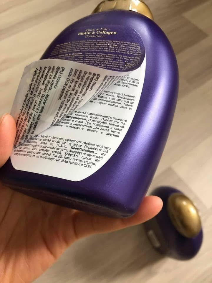 Dầu gội và xả OGX Biotin & Collagen (385ml x 2)