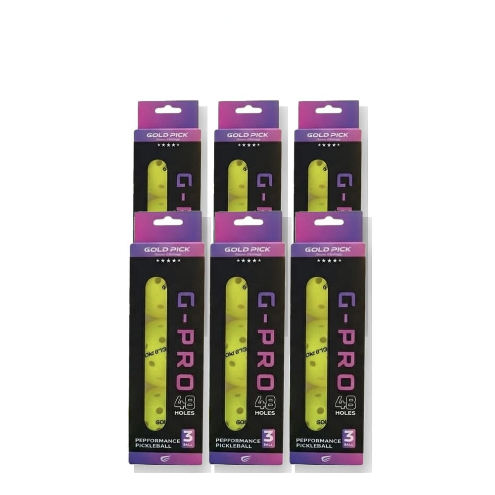 Bóng pickleball GOLD PICK G-PRO 48 lỗ (hộp 3 quả)