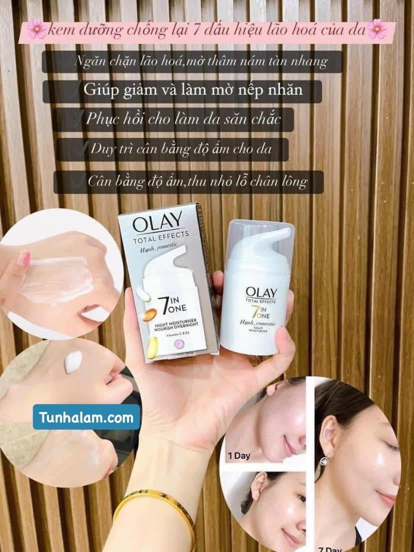 Kem dưỡng chống lão hoá OLAY Total Effects 7inOne 37ml
