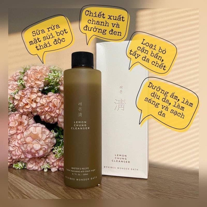Sữa rửa mặt chanh vàng đường đen LEMON CHUNG Cleanser 200ml