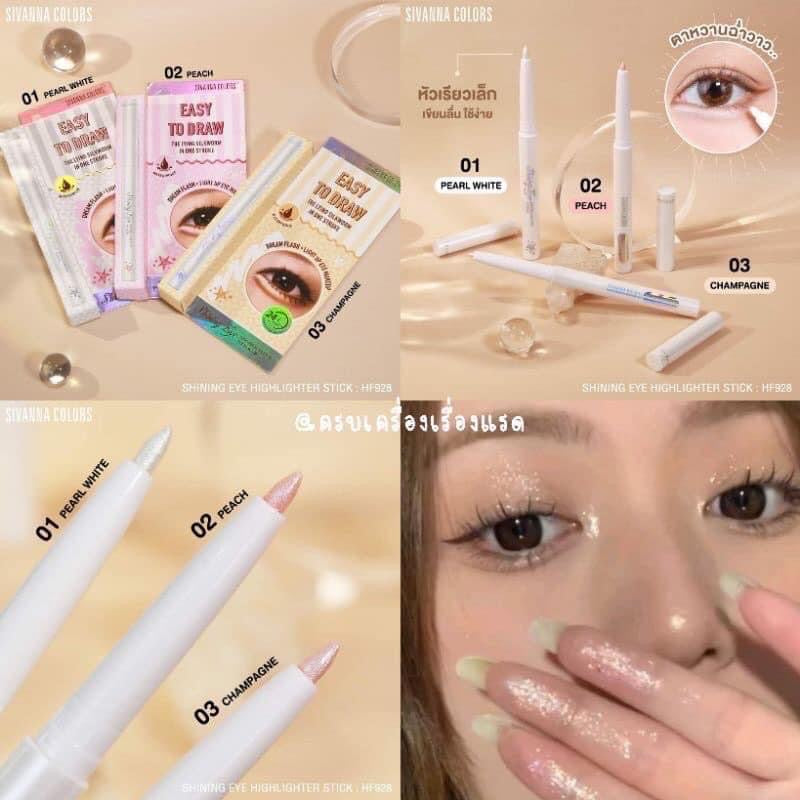 Bút sáp nhũ mắt SIVANNA COLORS