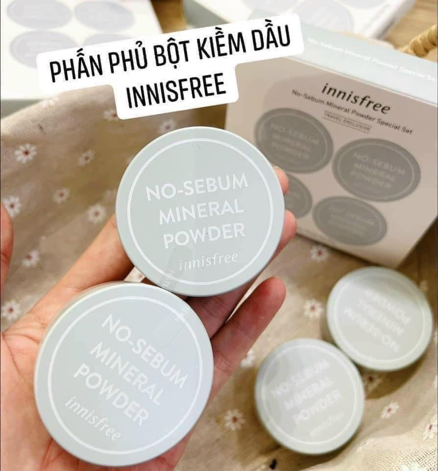 Phấn phủ không màu INNISFREE No-Sebum Mineral Powder 5g