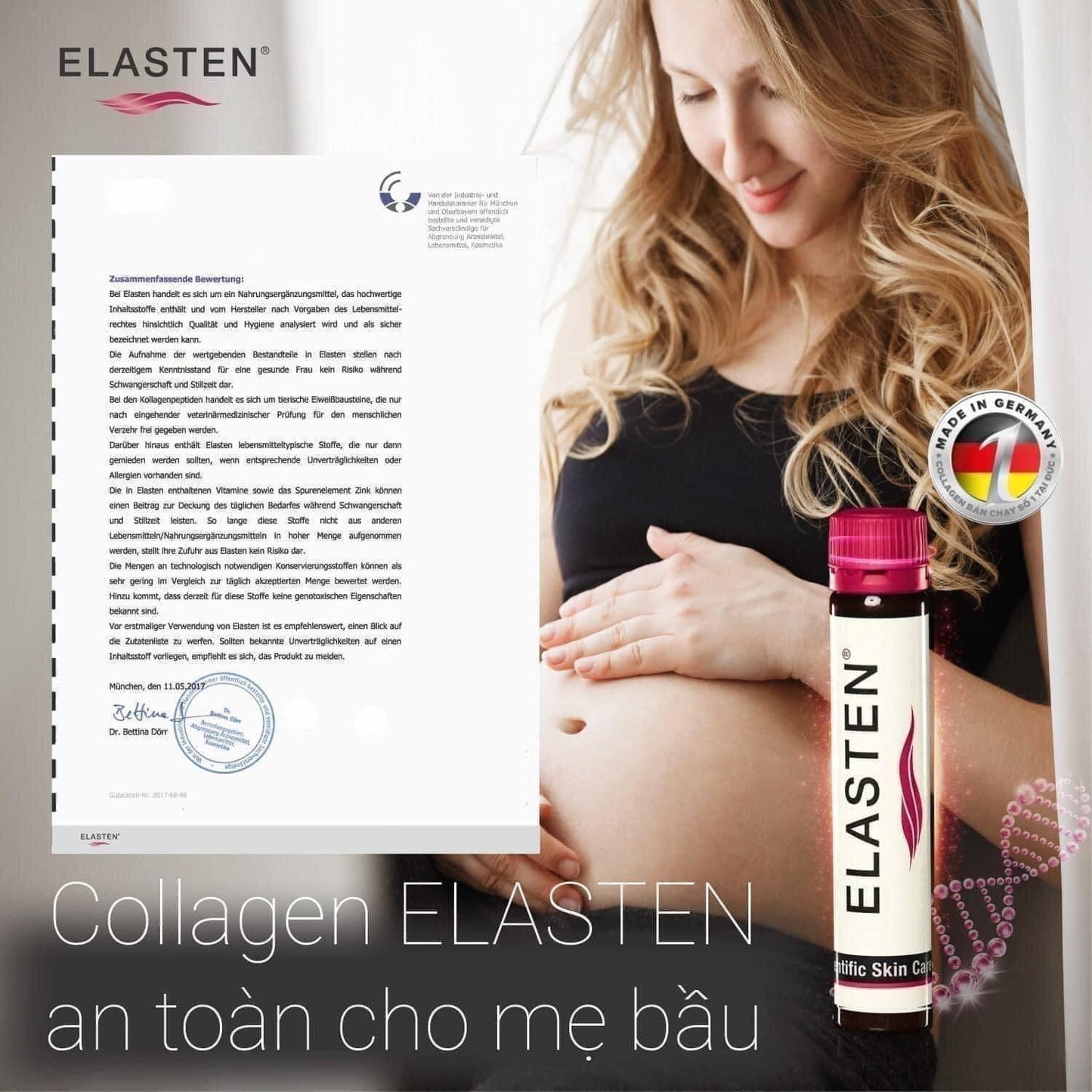 Collagen dạng nước ELASTEN Đức (hộp 28 ống)