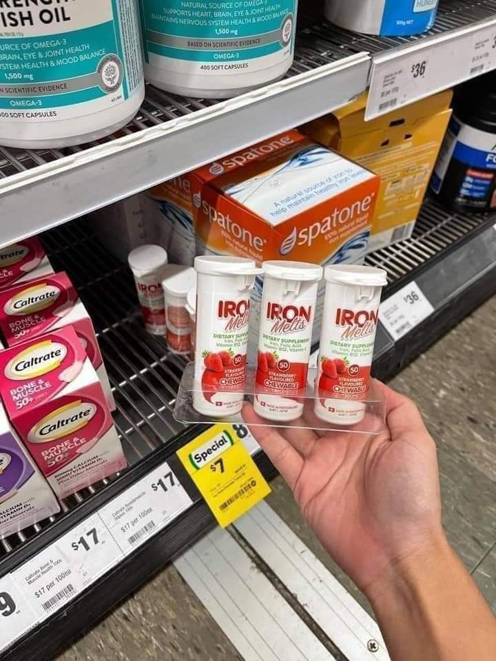 Sắt ngậm IRON MELTS Úc 50 viên