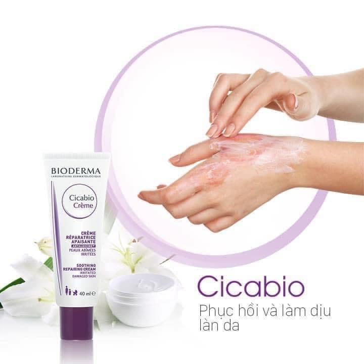 Kem dưỡng phục hồi BIODERMA tím - Cicabio Creme 40ml