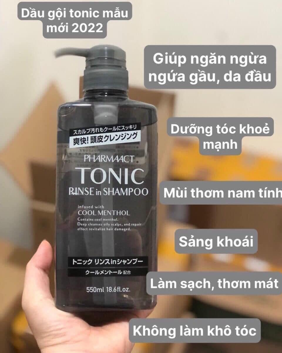 Dầu gội xả 2 trong 1 cho nam PHARMAACT TONIC của Nhật 600ml