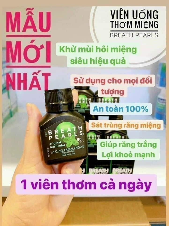 Viên uống thơm miệng BREATH PEARLS Úc