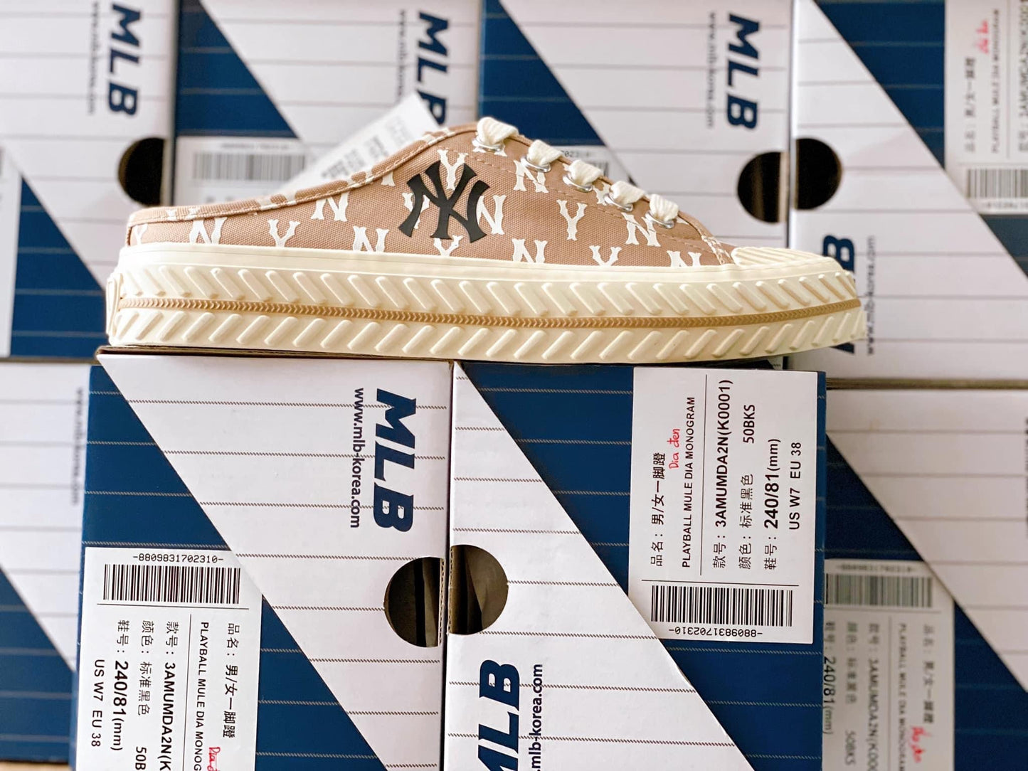 Giày Mule MLB đạp gót (Auth)