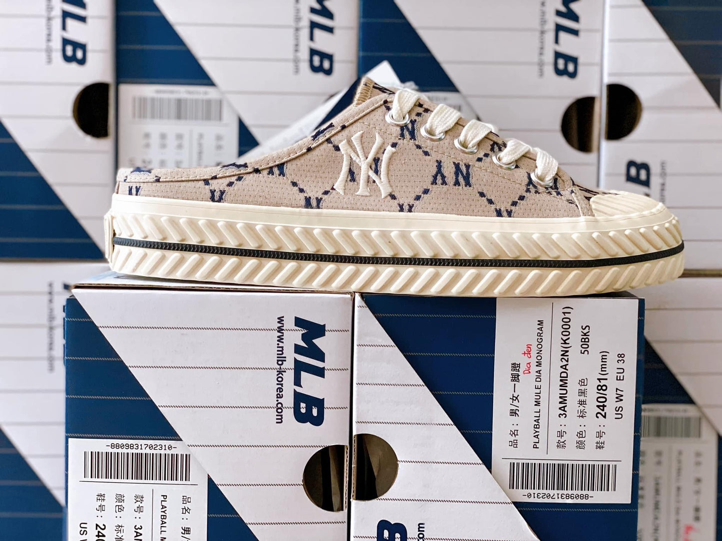 Giày Mule MLB đạp gót (Auth)