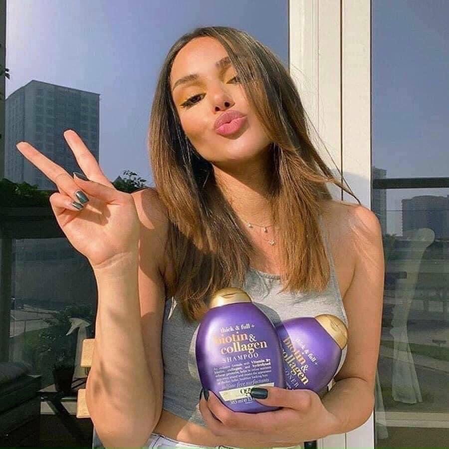 Dầu gội và xả OGX Biotin & Collagen (385ml x 2)