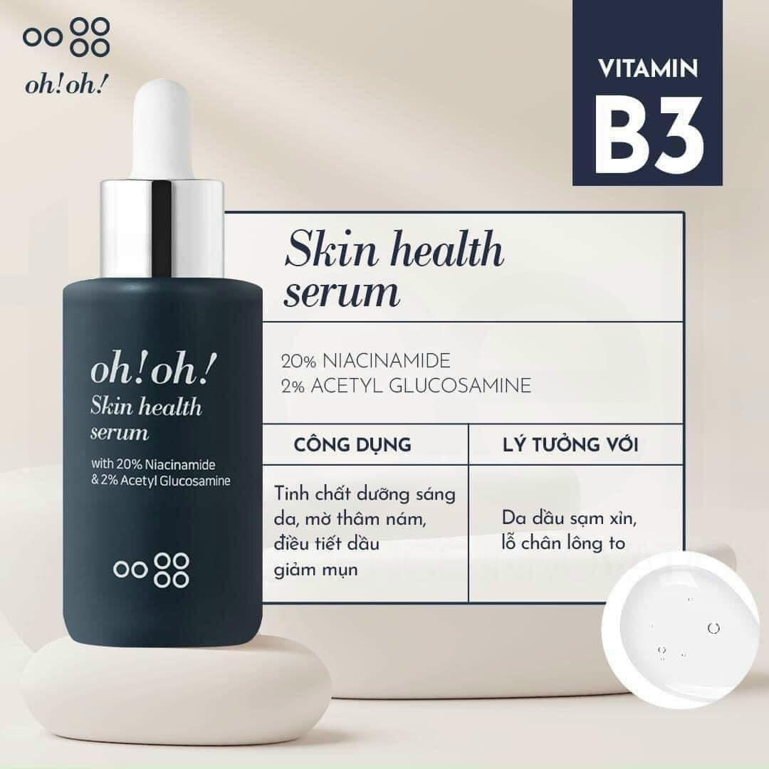 Serum 20% Niaciamide OH! OH! SKIN HEALTH dưỡng sáng da, giảm thâm nám, thu nhỏ lỗ chân lông