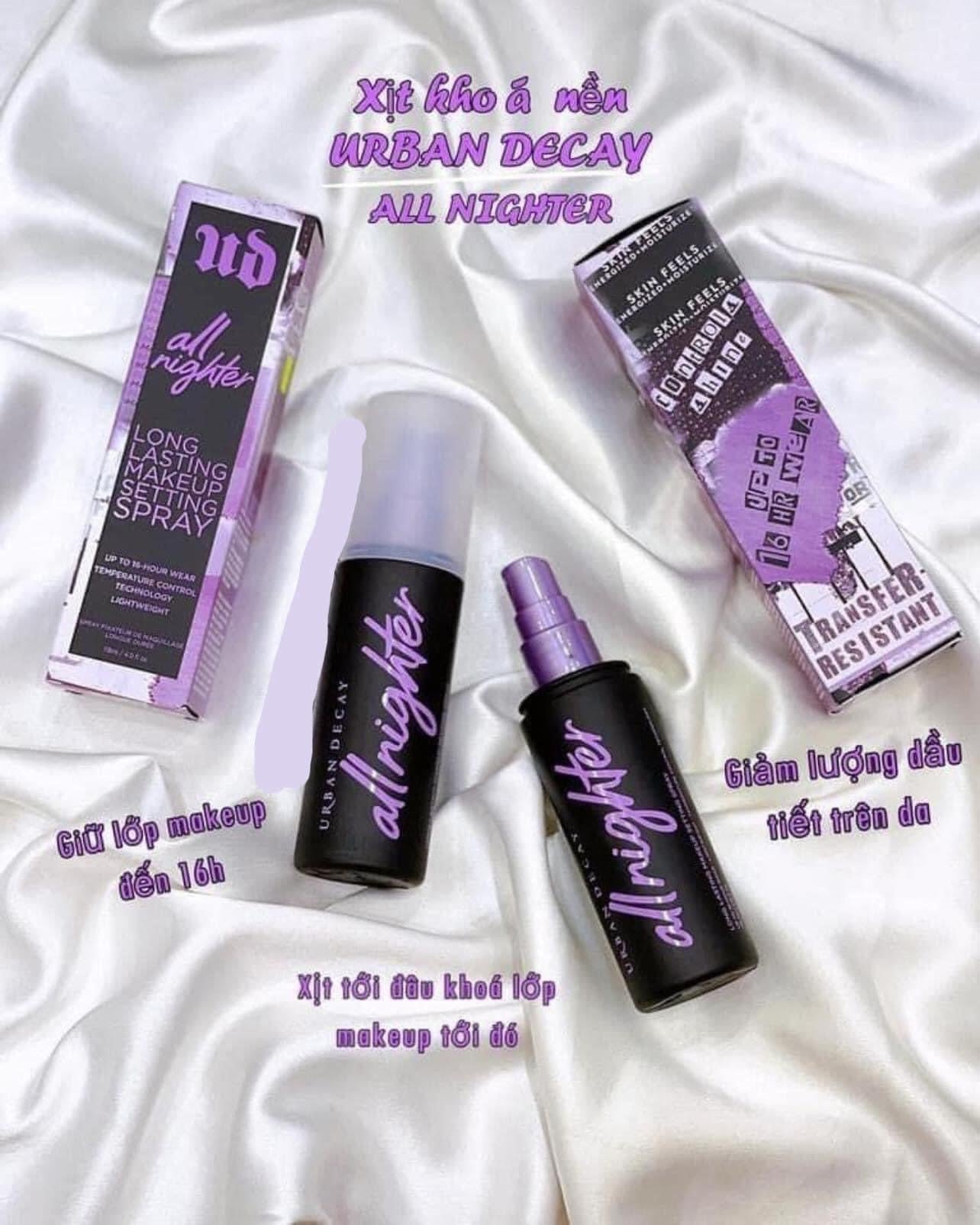 Xịt khoá make up URBAN DECAY All Nighter Setting Spray