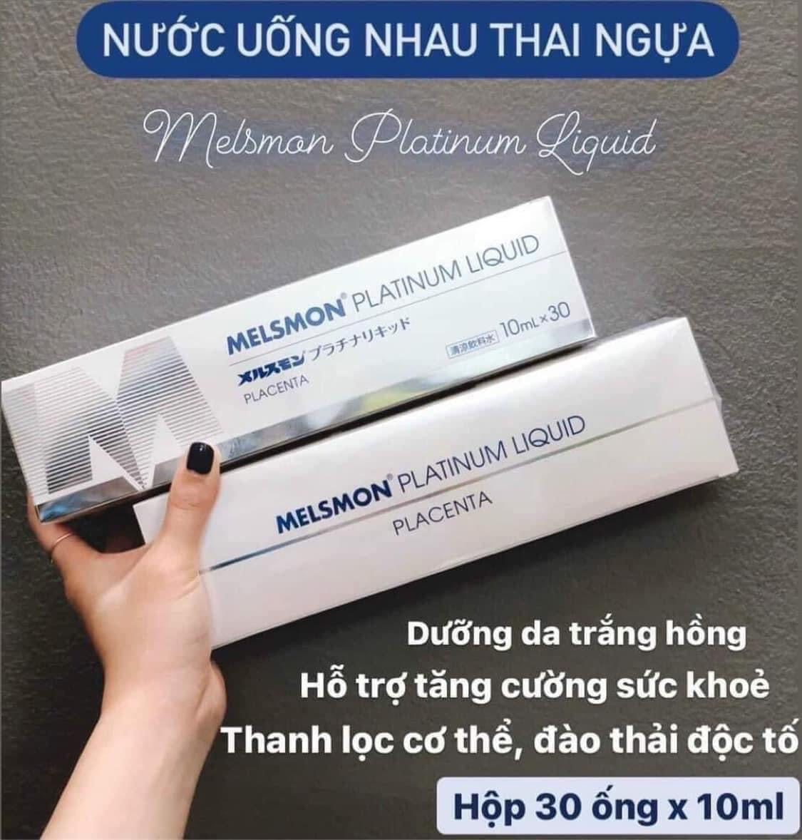 Nước uống nhau thai ngựa MELSMON Platinum Liquid Placenta