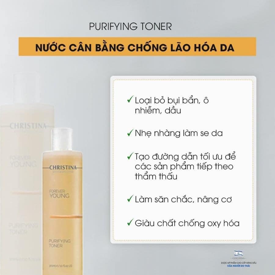 Nước cân bằng da làm sạch dịu nhẹ CHRISTINA FOREVER YOUNG Purifying Toner 300ml