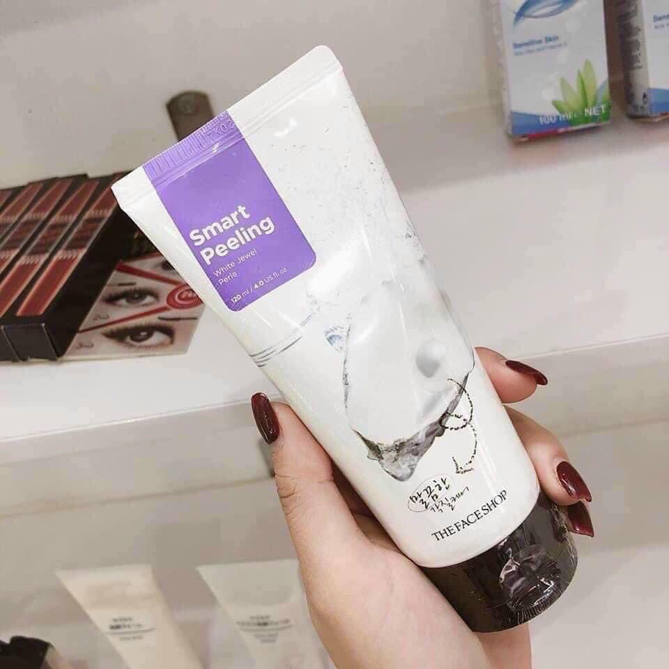 Tẩy tế bào da chết ngọc trai White Jewel Peeling THE FACE SHOP 120ml