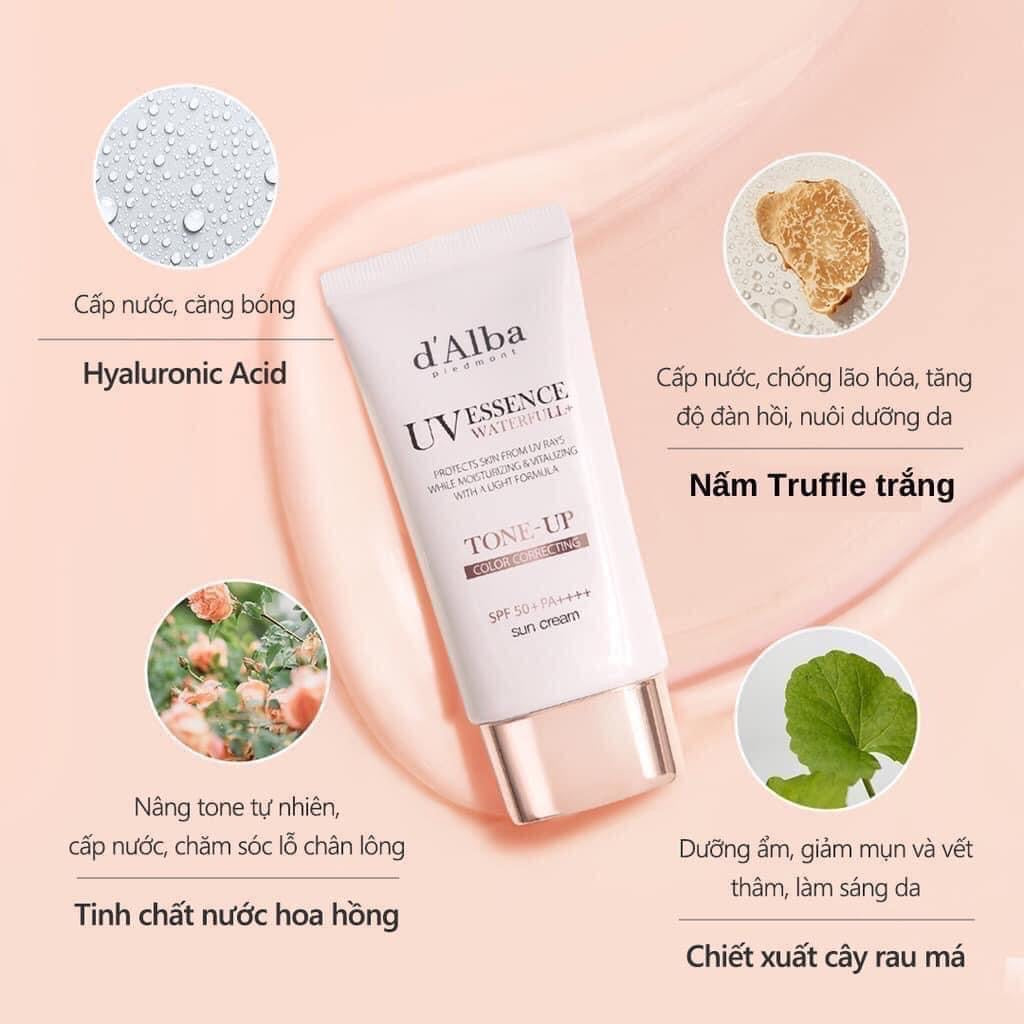 Kem chống nắng dưỡng ẩm chống lão hoá D’ALBA UV Essence Waterfull SPF50+ PA++++ 50ml