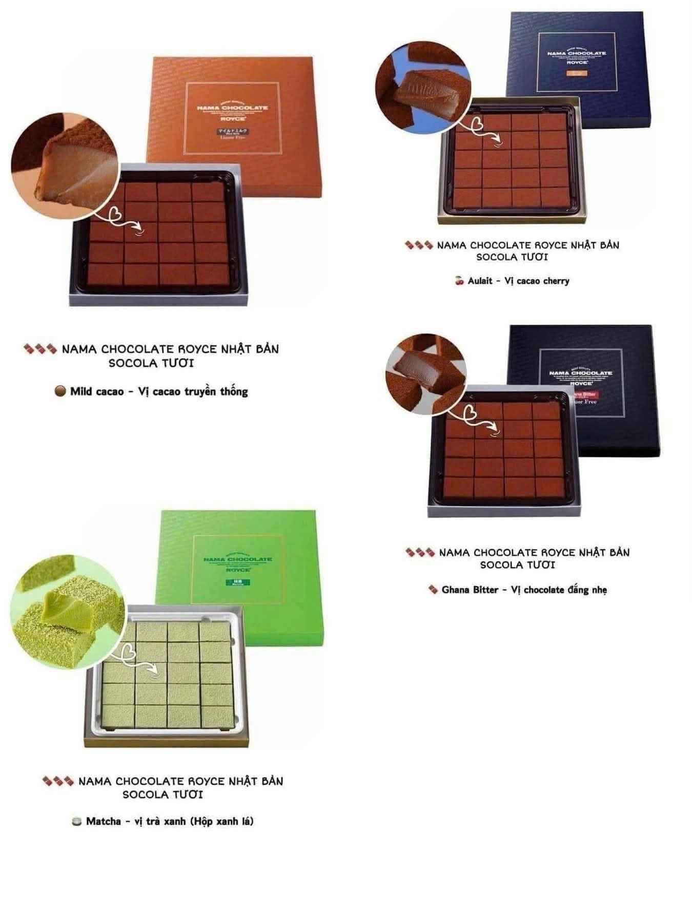 Chocolate tươi NAMA Nhật Bản