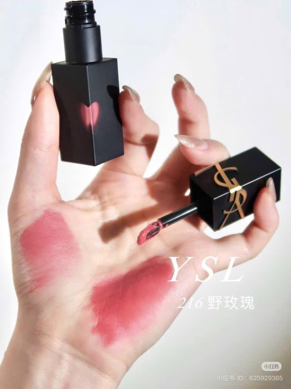 Son kem lì YSL Inks Blur Cream #216 Pink Domination (Hồng cam đất)