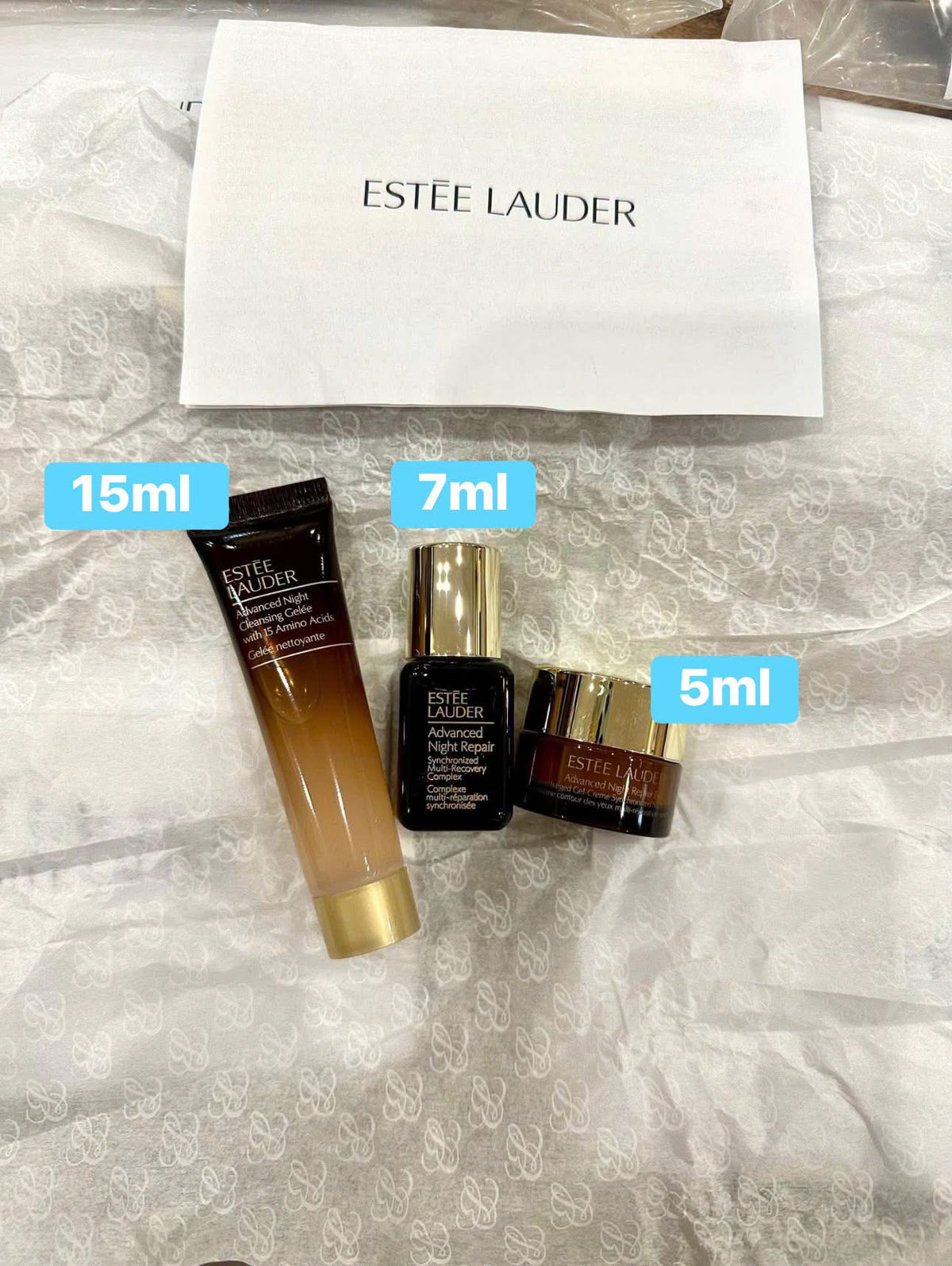 Set Gift ESTEE LAUDER 3 món sữa rửa mặt, serum và kem mắt mini